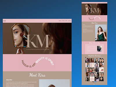 Kira Marshall Make-Up/SFX Portfolio Website branding css design html javascript ui ux web design web development website wordpress