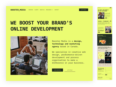 Booster Media | Agency agency design ui ux web design website
