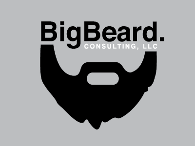 Big beard Consulting beard consulting logo programming tech