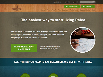 Paleo Plan Landing Page