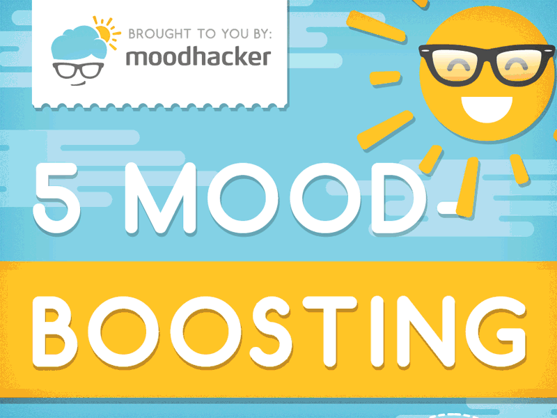 Moodhacker - Mood Boosting Foods Infographic banner design food good happy health illustrator infographic microsite responsive smile wellness