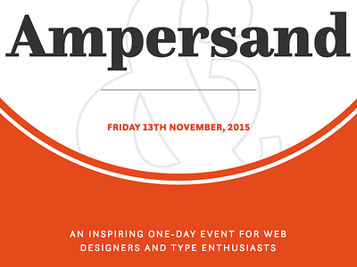 Ampersand 2015 ampersand clearleft conference internship orange questa questa sans responsive typography ui visual design web design