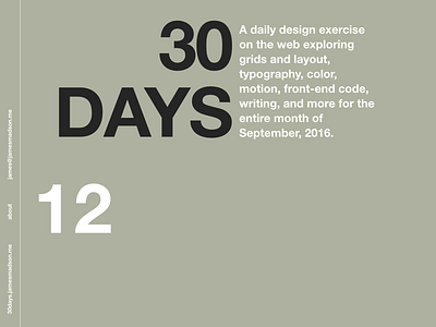 30days – Web Design Exercise 30days css grid helvetica html minimal responsive typography web