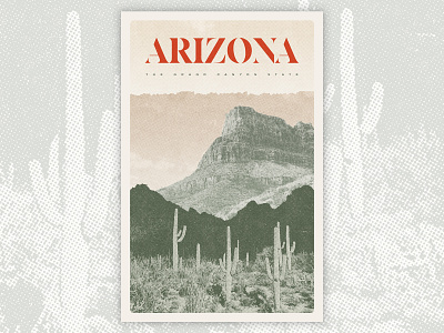 AZ Poster akzidenzgrotesque arizona cactus desert design ekselldisplay grand canyon poster print typography