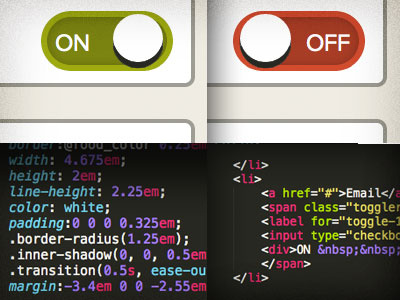 Toggle Button button css form html input jauntly less minimal mobile responsive toggle