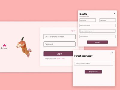 LANDING PAGE-LOGIN/FORGOT PASSWORD animation app branding design forgot password graphic design illustration landing page log in logo sign up typography ui ux vector