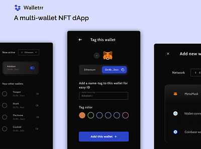 A Multi-Wallet NFT dApp app design experience ui user ux web3