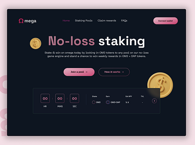 No-Loss Gaming dApp app branding design ui user design user experience ux