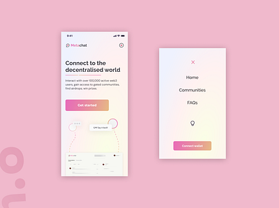 dApp Messenger app dapp design ui user design user experience ux