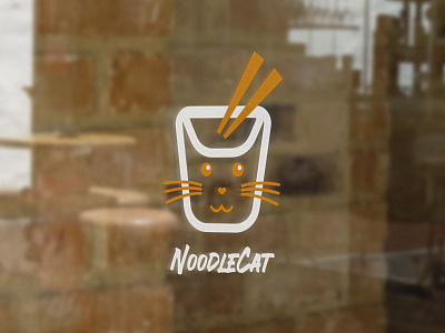 NoodleCat Restaurant - Logo Design branding graphic design idea logo logo design noodle restaurant