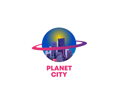 Planet City - Logo Design branding city graphic design illustration logo planet