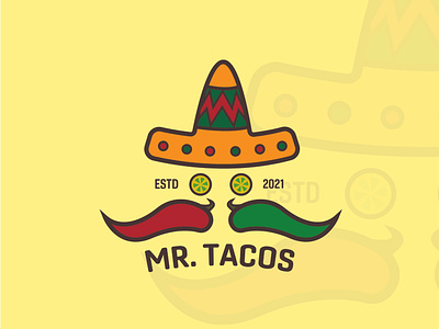Mr. Tacos Restaurant - Logo Design adobe branding design graphic design illustration illustrator logo logo design mexico restaurant tacos ui vector