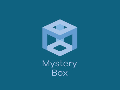 Mystery Box - Logo Design 3d adobe animation blue box branding design graphic design illustration illustrator logo logo design motion graphics mystery ui vector