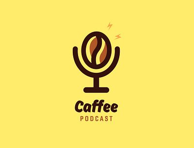 Caffee Podcast - Logo Design 3d adobe animation branding caffee coffee design graphic design illustration illustrator logo logo design motion graphics podcast ui vector