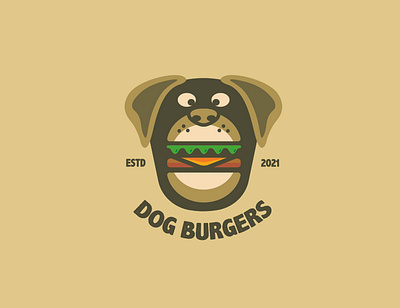 Dog Burgers Restaurant - Logo Design 3d adobe animation branding burger burgers design dog fast food graphic design illustration illustrator logo logo design motion graphics restaurant] ui vector