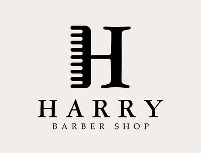 Harry Barber Shop - Logo Design adobe barber barbershop branding cut design graphic design haircut harry illustration illustrator logo logo design ui vector