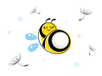 Sleepy Bumblebee baby bumblebee character characterdesign design fly illustration illustrator