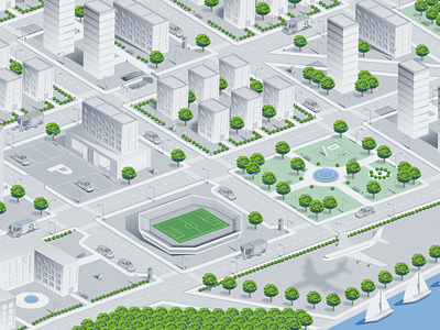 City city illustration illustrator isometric vectors