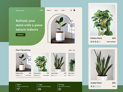 Plant Store E-Commerce Website UI Design aesthetic e commerce store aesthetic plant store beginner ui indoor plant ecommerce store indoor plant store ui indoor plant website junior designer plant e commerce store plant ecommerce store plant store plant store ui plant store ux plant website pretty e commerce ui