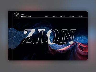 Zion National Park Website UI Design