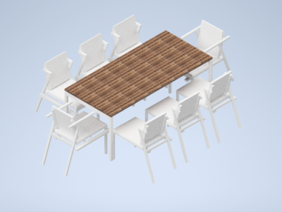 Minimalistic Dining Set 3d design dining chair dining table furniture inventor