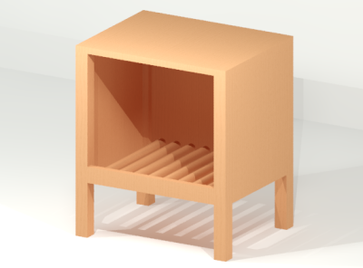 Simple Nightstand 3d autocad design furniture
