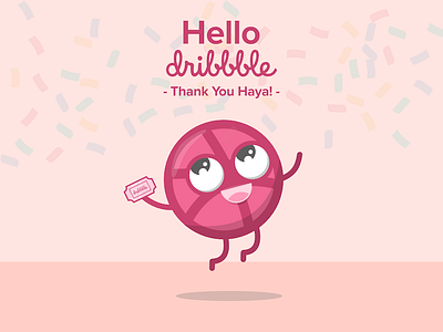 Hello Dribbble! cute first minimal shot simple
