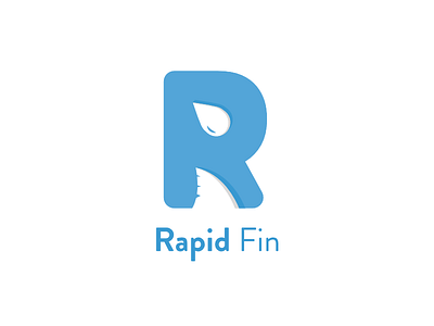 Rapid Fin blue drop droplet fin monogram rapid shark simple swim water