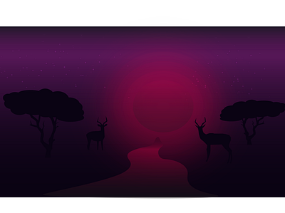 Dark Sunset design illustration