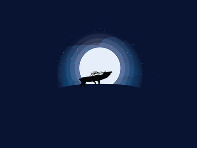 Moonlight design illustration