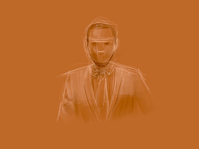 Copper Man design digital paint paper 53 sketch