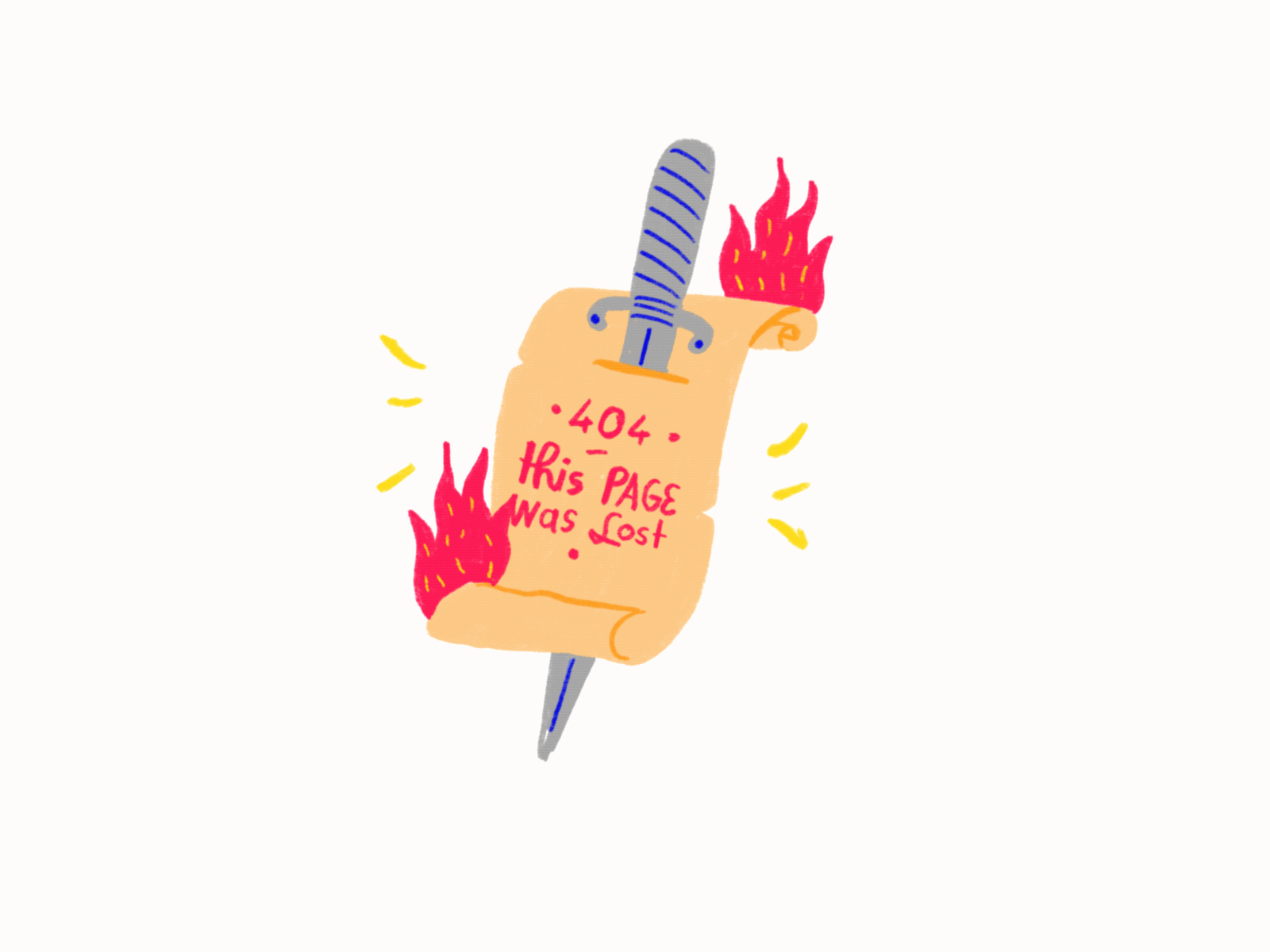 404 404 404 error 404 page design fire illustration procreate typography ui ux weekly warm up weeklywarmup