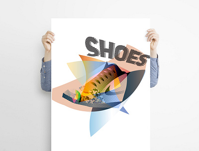 SHOES POSTER branding clean colorful design graphic design illustration illustrator logo shoes typography vector