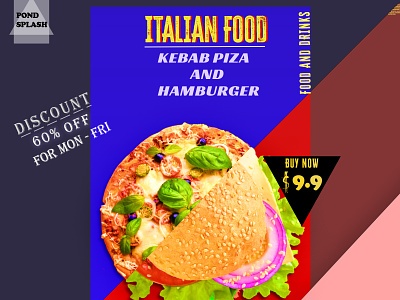 food banner banner branding burger clean colorful design food graphic design illustration illustrator italian food kebab logo photoshop design post design ui vector