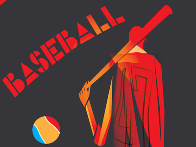 baseball banner baseball branding clean colorful design graphic design illustration illustrator logo post poster red art sports ui vector
