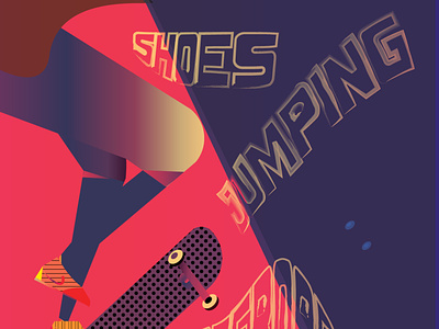 skateboarding banner branding clean colorful design graphic design illustration illustrator jumping logo poster shoes skateboard sports ui vector