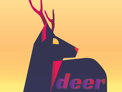 deer animals branding clean colorful deer design gradient graphic design illustration illustrator illustratorart jungle logo ui vector