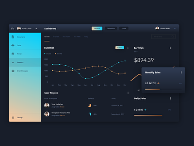 Datta Dark Dashboard - UI/UX Theme