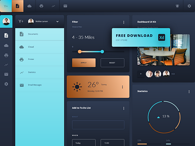 Free Dark Datta Dashboard Ui Kit admin adobe dashboard datta graphic design menu mobile statistic template ui ui kit user experience user interface ux wizard