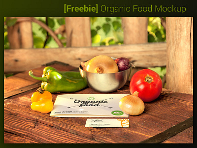 [Freebie] Organic Food Mockup - vegetables a6 mockup card food gluten free mockup organic food template vegetables