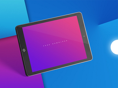 Ipad Photo Mockup Freebie blue colorful free freebie gradient ios ipad mock up mockup purple ui ux