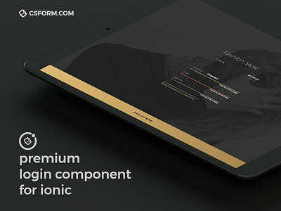 Premium Login Component for Ionic 3