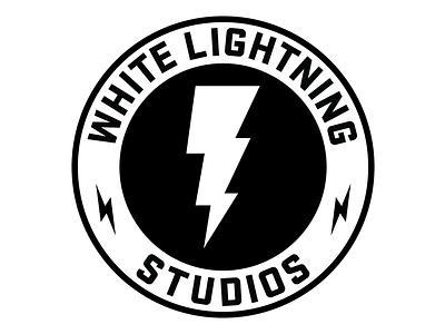 White Lightning Sticker branding logo sticker studio white lightning