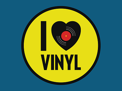 I Love Vinyl music records sticker vinyl