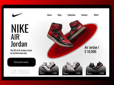 Day 03 Challenge - Landing Page (Above the fold) landing page nike landing page ui ui design uidailychallenge