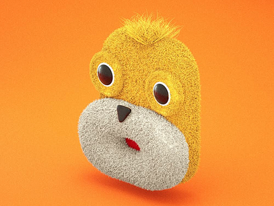 Flat Eric 3d electronic flateric fluffly frenchtouch illustration mascot music oizo render yellow