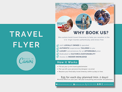 Travel Flyer branding canva flyer graphic design marketing material minimal pdf print