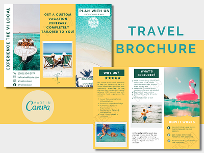 Travel Brochure branding brochure canva design flyer graphic design marketing material pdf print travel