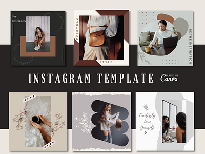 Instagram Template canva graphic design instagram marketing media post social