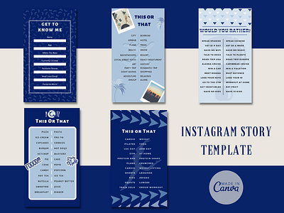 Instagram Story Template branding canva design graphic design instagram marketing material social media story